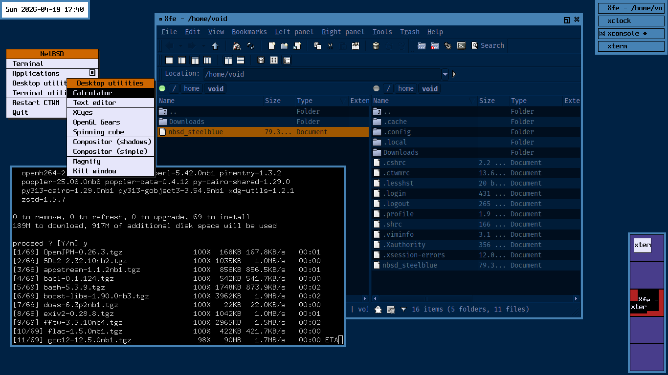 Blue steel theme desktop